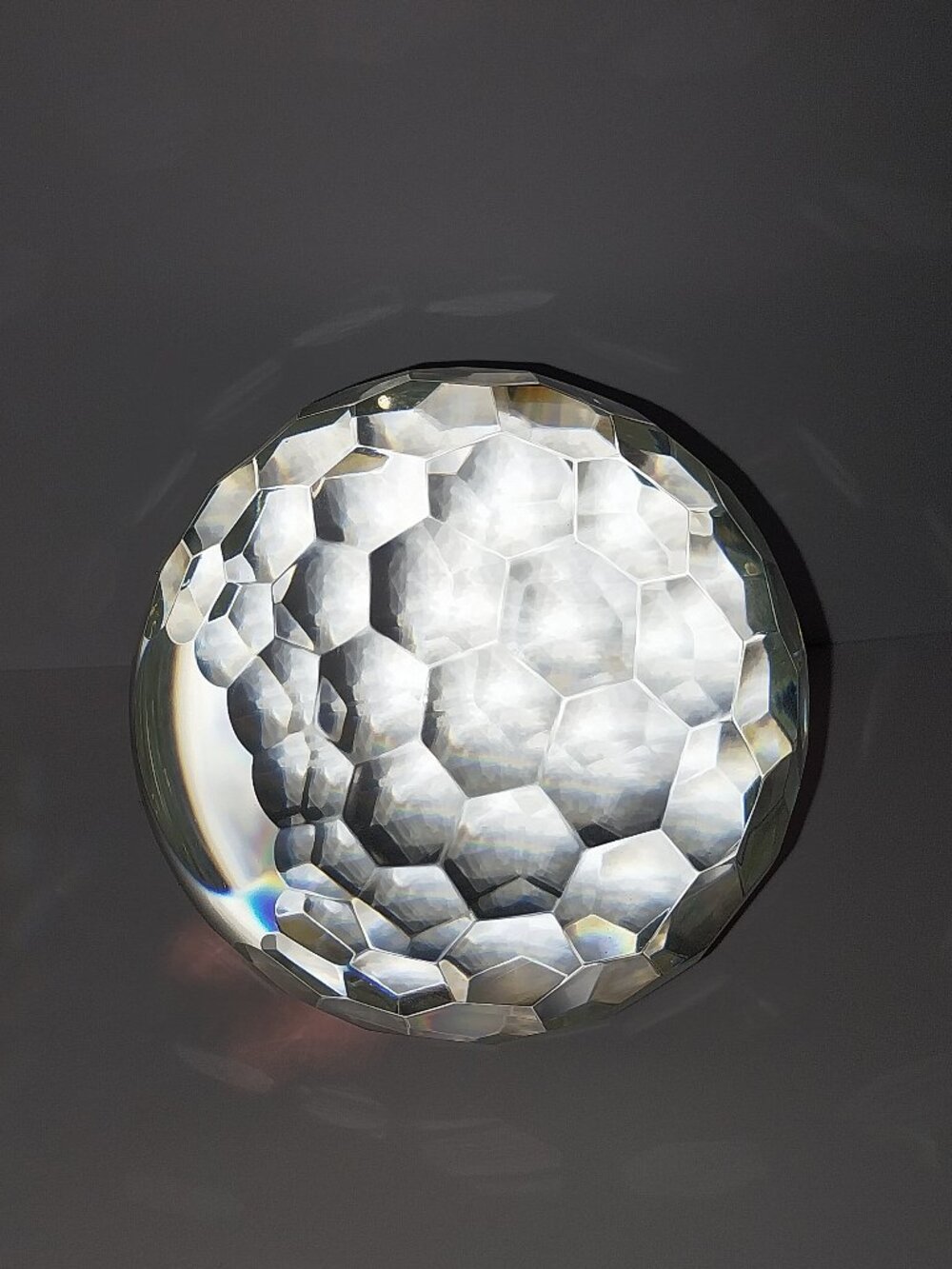 Crystal/Glass Faceted Sphere
